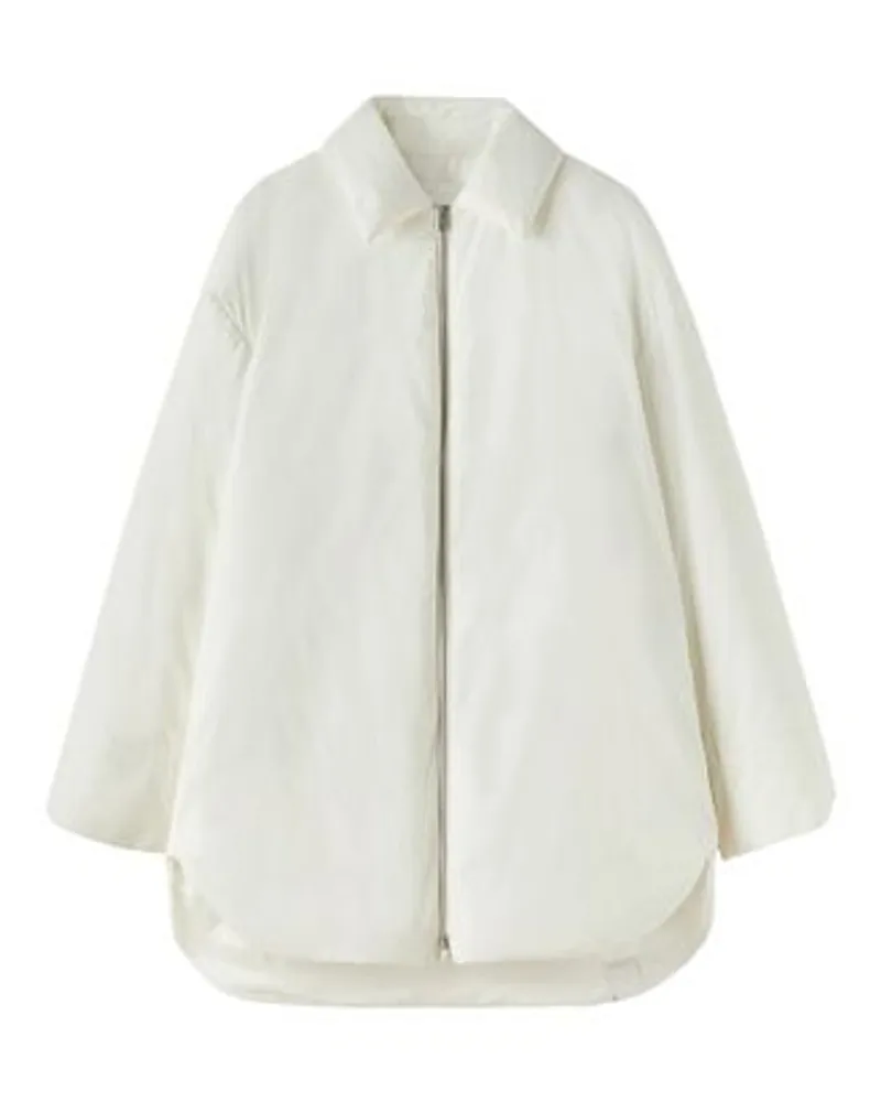 Jil Sander Daunenhemd Jacke White