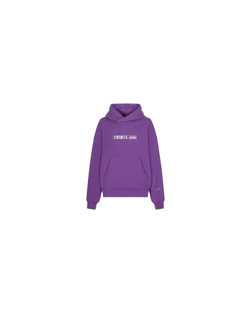 Dolce & Gabbana Jersey-Hoodie mit Print DG VIB3 Purple