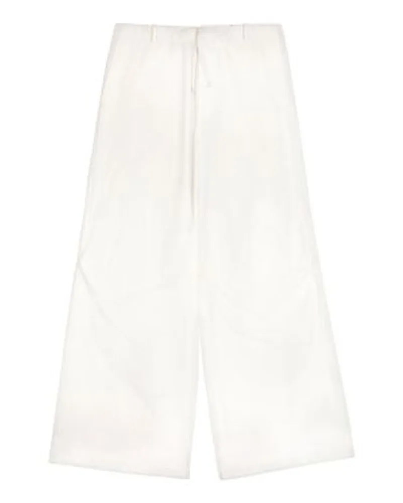 Maison Margiela Twillhose mit weitem Bein White