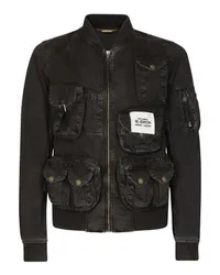 Dolce & Gabbana Jacke mit mehreren Taschen Black