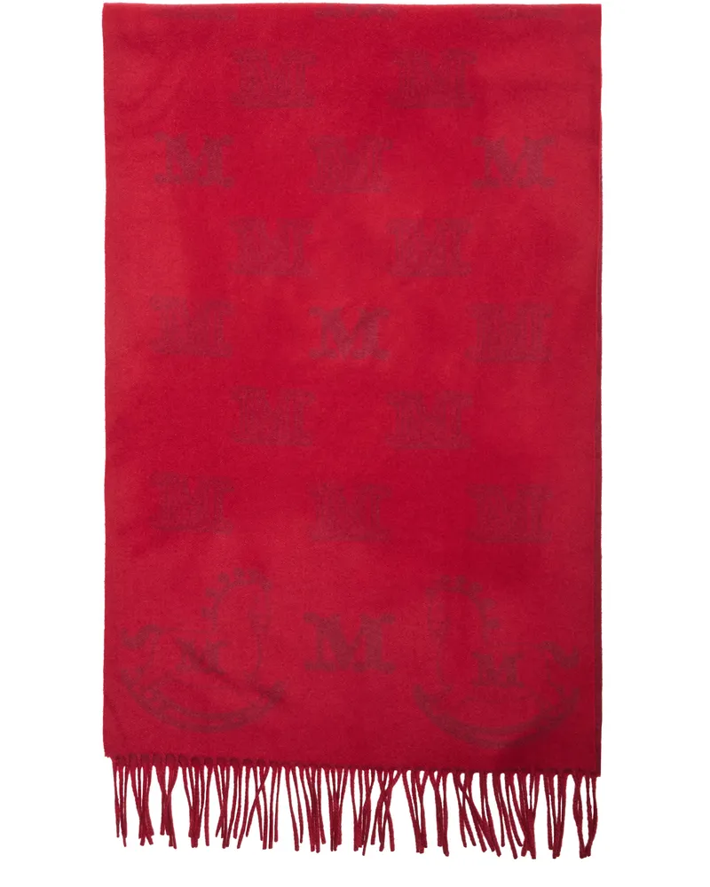 Max Mara Schal mit M-Print Red