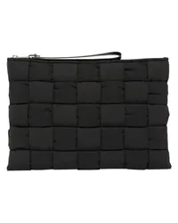 Bottega Veneta Große flache Pochette Cassette Black