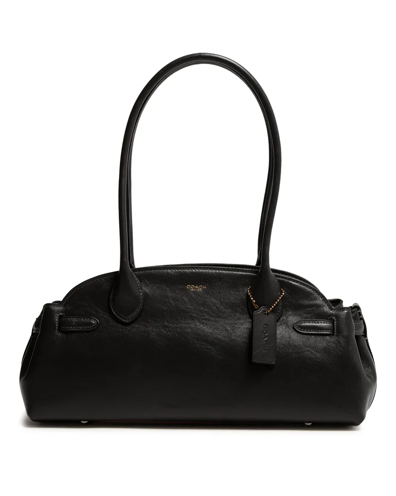 Coach Schultertasche Empire Carryall 34 aus glänzendem Leder 