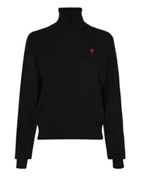 AMI Paris Rollkragenpullover Ami de Cœur Black