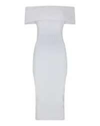 Thierry Mugler Schulterfreies Midikleid Off-white