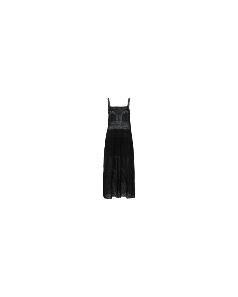 Zimmermann Midikleid mit Spitzenbesatz Halliday Black