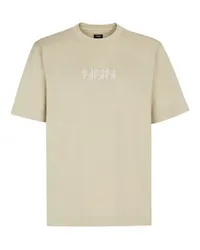 Fendi T-Shirt mit Rundhalsausschnitt Beige