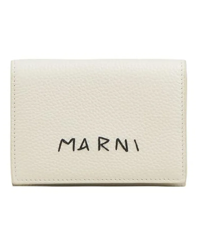 Marni Dreifache Faltbrieftasche White