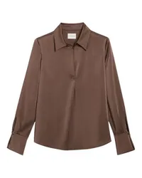 Claudie Pierlot Fließende Satinbluse Brown