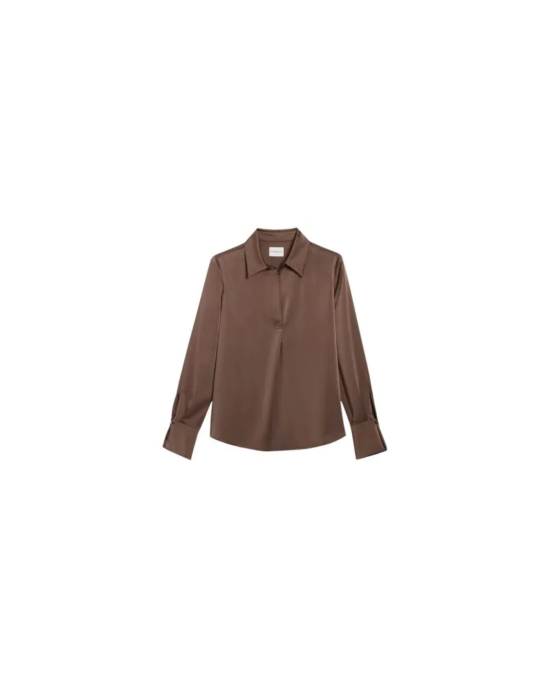 Claudie Pierlot Fließende Satinbluse Brown