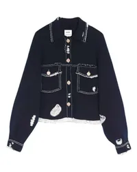 Barrie Fransenjacke im Denim-Look Blue