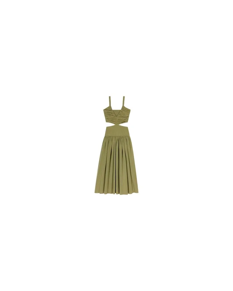 Maje Taftkleid mit Cut-outs Brown