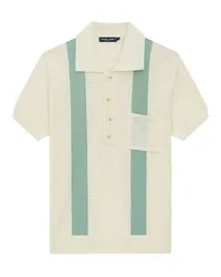 Frescobol Carioca Häkel-Poloshirt Clemente Stripe White