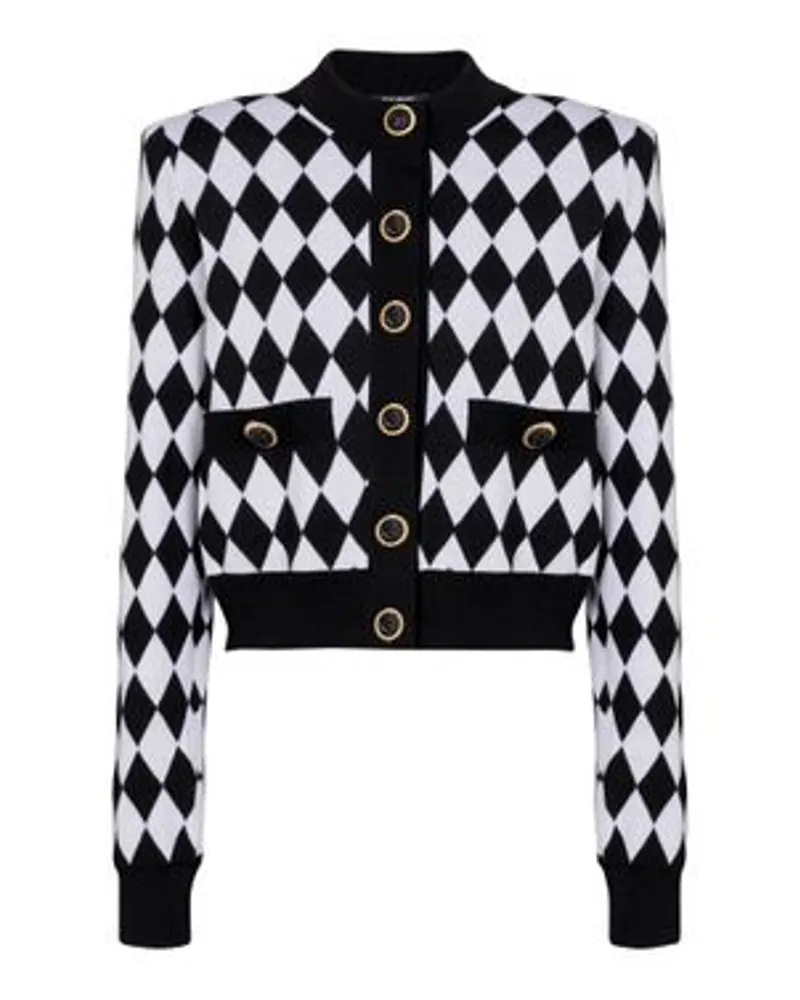 Balmain Strickcardigan Diamond Black