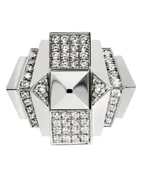 STATEMENT Pyramidenring Rockaway mit Diamanten und in Silber Silver