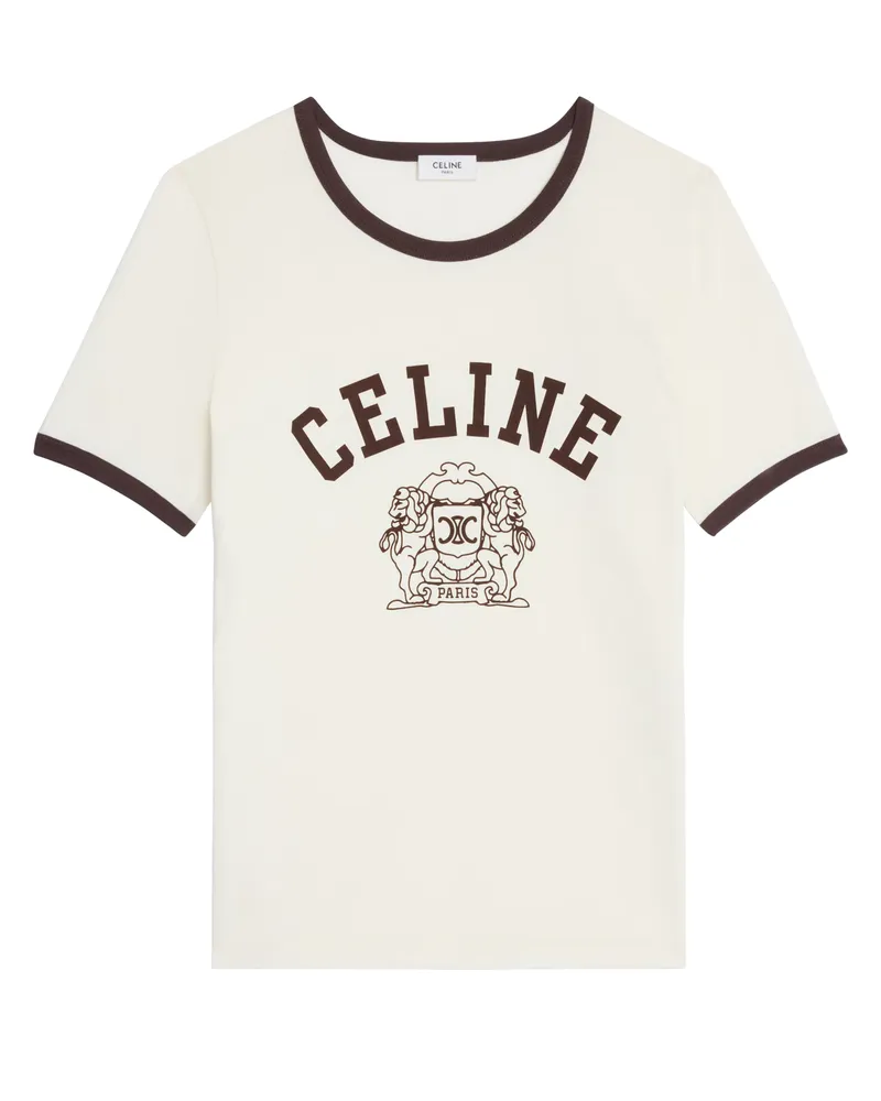 Celine blason t-shirt aus baumwolljersey im 70er-stil 
