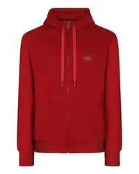 Dolce & Gabbana Hoodie mit Reißverschluss Red