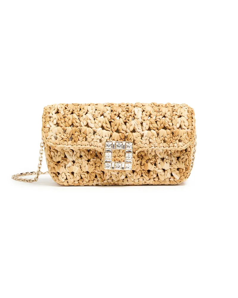 Roger Vivier Raffia-Clutch Viv Jeu de Fille 