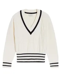 Claudie Pierlot Strickpullover mit Zopfmuster Multicolor