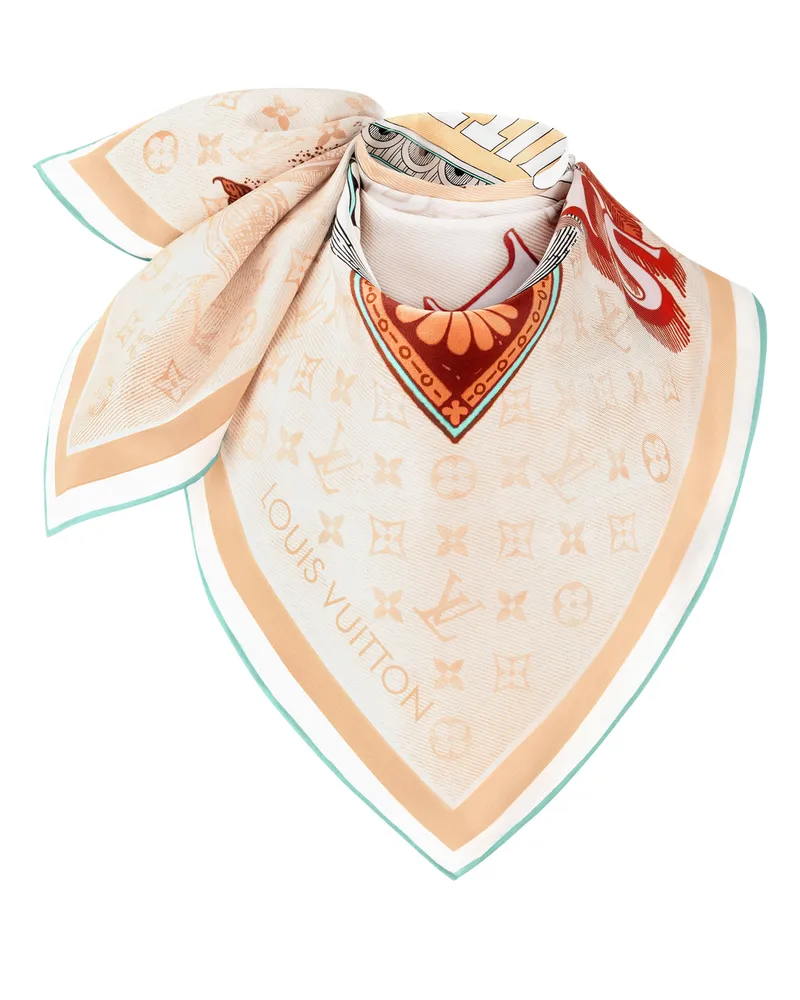 Louis Vuitton Malles Merveilleuses Carré 90 Beige