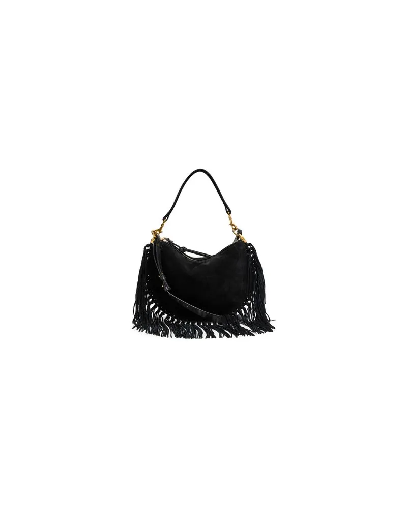 Isabel Marant Oskan weiche Schultertasche mit Reißverschluss Metallized