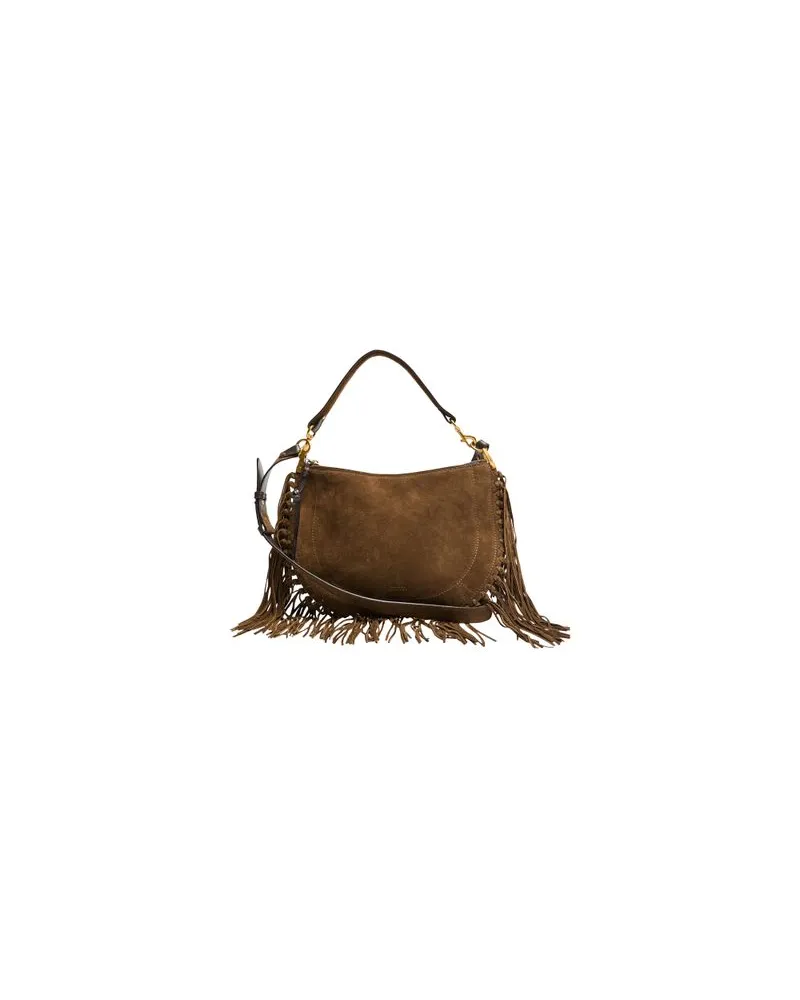 Isabel Marant Weiche Schultertasche Oskan Soft Zipped Metallized