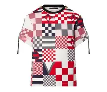 Grafisches LV x AC T-Shirt mit Patchwork-Motiv