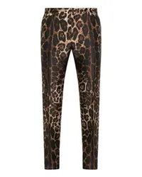 Dolce & Gabbana Jacquard-Hose mit Zebra-Print Multicolor