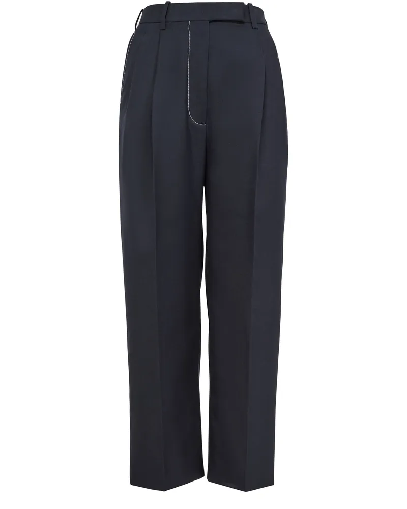 Thom Browne Hose mit hoher Taille und Doppelfalte 