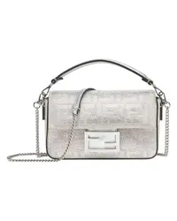 Fendi Baguette Mini Tasche Silver