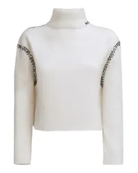 Marni Pullover in Wickel- und geflickter Optik Marni White