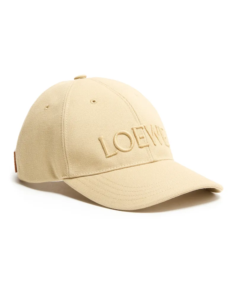 Loewe Cap aus Canvas Beige