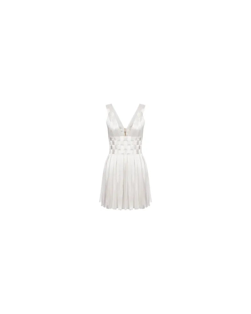 Alberta Ferretti Minikleid mit Posamenten White