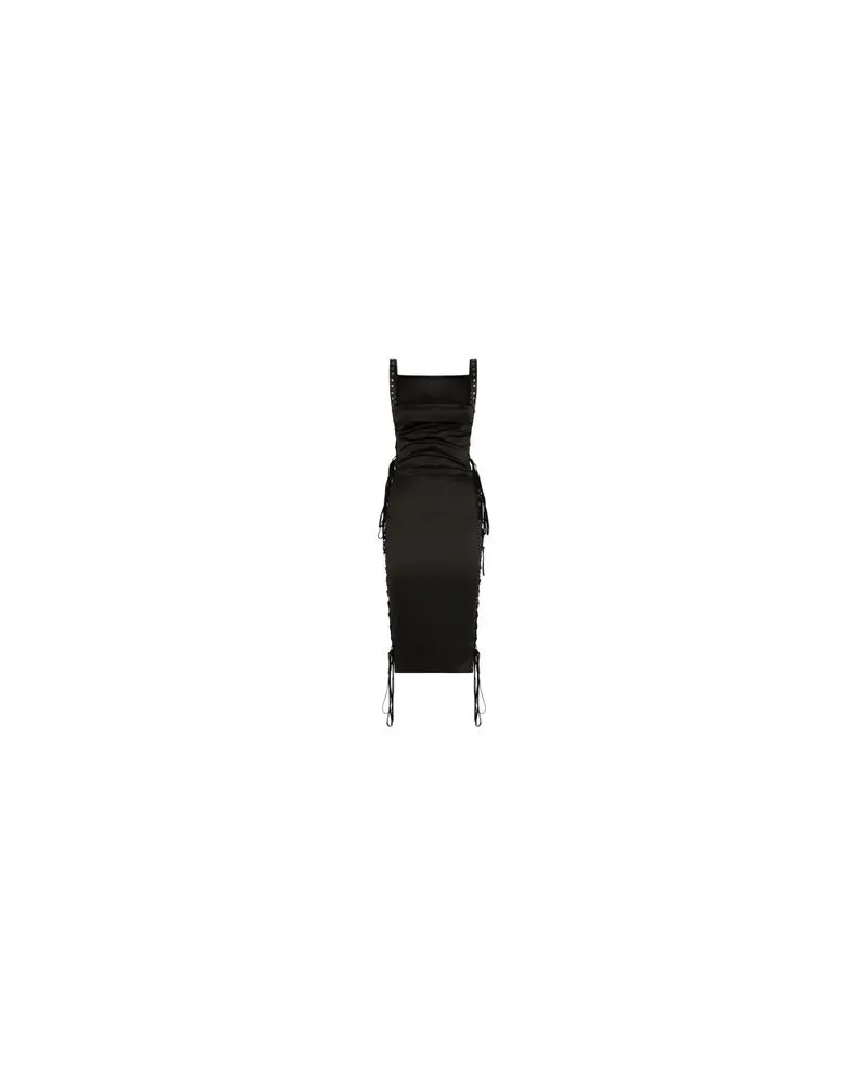 Dolce & Gabbana Wadenlanges Kleid Black