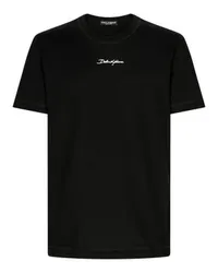 Dolce & Gabbana Baumwoll-T-Shirt mit Logo Black