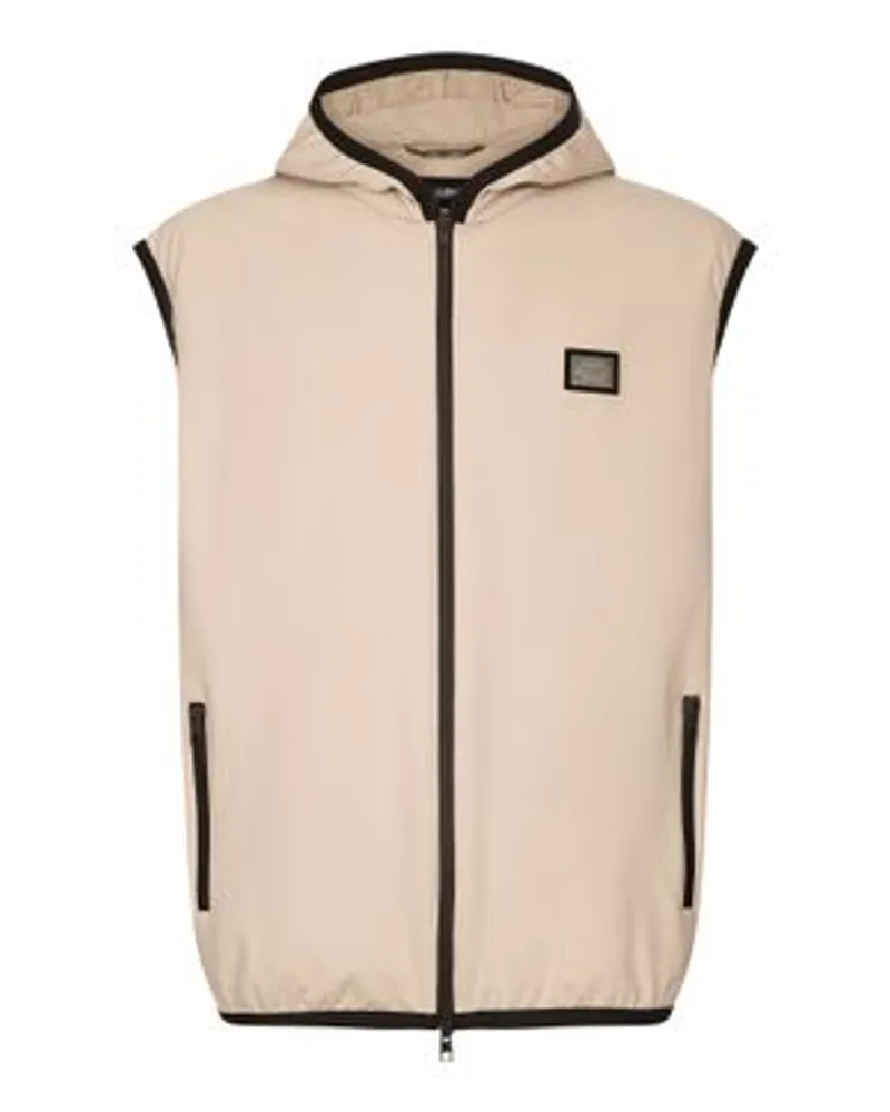 Dolce & Gabbana Jerseyjacke Mit Kapuze Beige