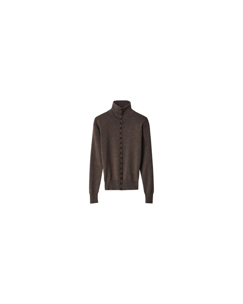 Christophe Lemaire Langarm-Top mit Knöpfen Brown