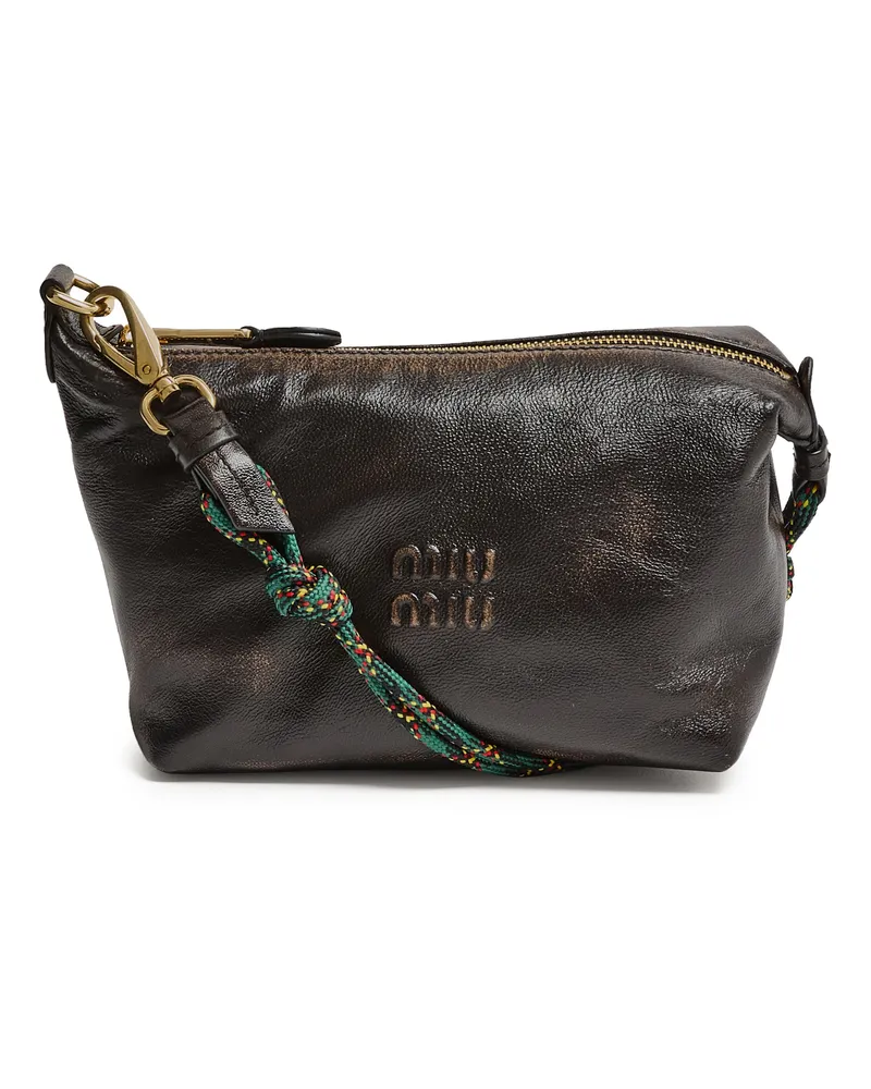 Miu Miu Schultertasche in abgerundeter Baguette-Form 