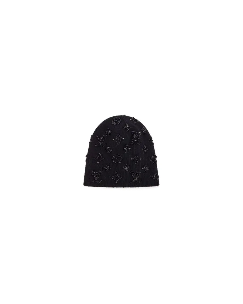 Louis Vuitton LV Crush Pearls Monogram Beanie Black