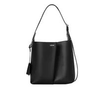 Mittelgroße Bucket Bag aus glattem Kalbsleder