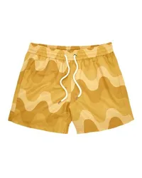 Frescobol Carioca Sportliche Badeshorts mit Print Copacabana Grade Yellow