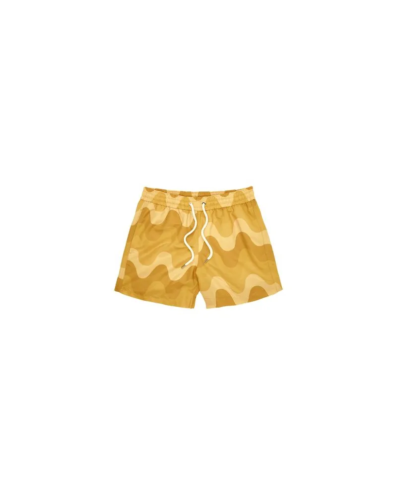 Frescobol Carioca Sportliche Badeshorts mit Print Copacabana Grade Yellow