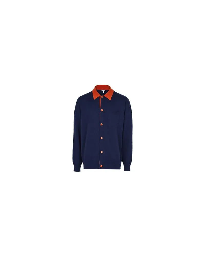 Loewe Polo cardigan in wool Navy