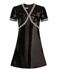 Nina Ricci Paillettenbesetztes Minikleid Black