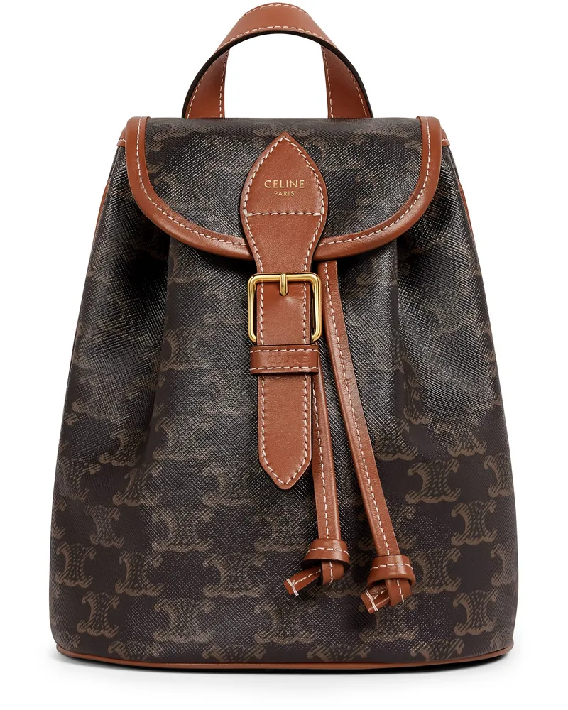 Celine Mini Rucksack Folco Leinwand Triumph und Kalbsleder 