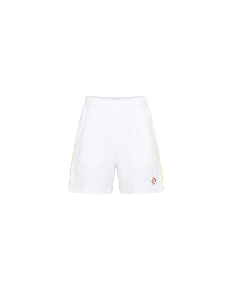 Casablanca Paris Frotteeshorts mit Monogramm White