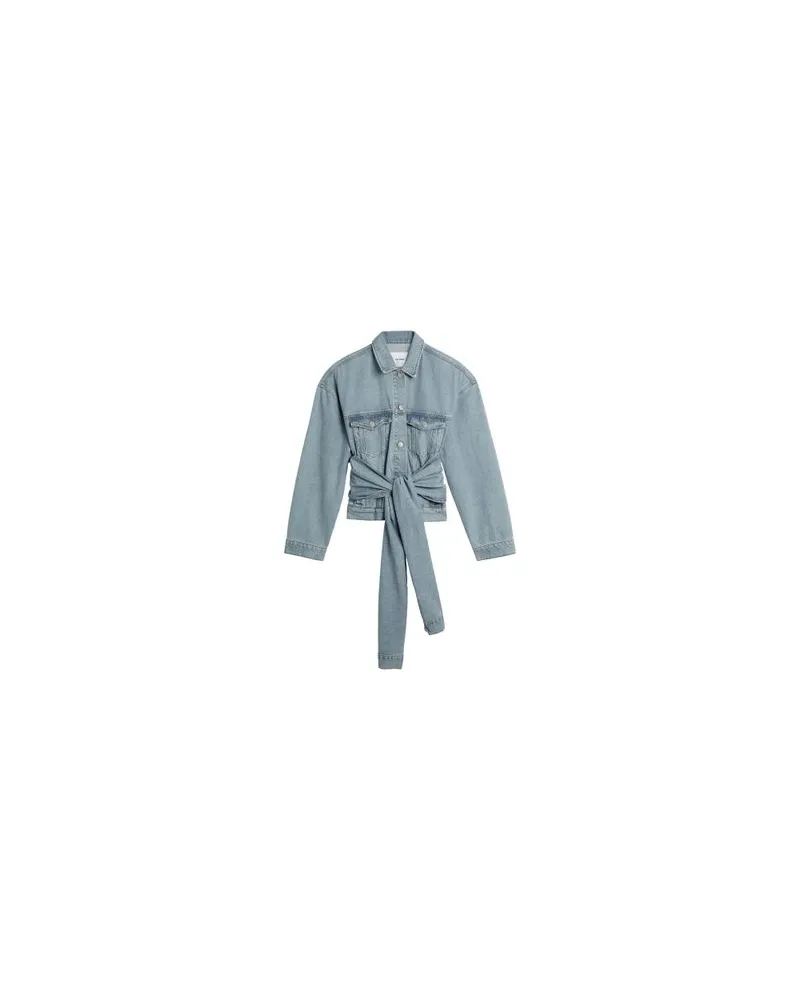 Axel Arigato Jacke mit Knotendetail vorne Hydra Blue