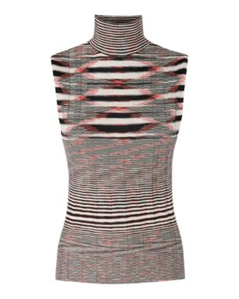 Missoni Geripptes Rollkragen Tanktop Multicolor