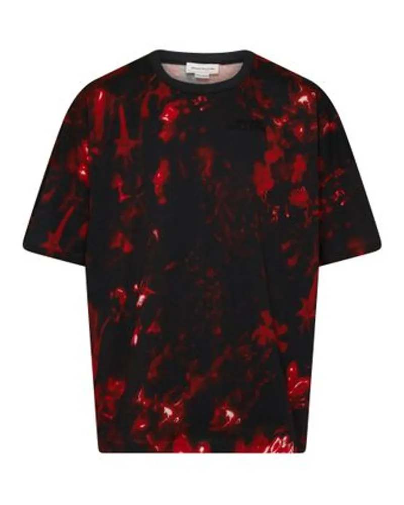 Alexander McQueen Bedrucktes T-Shirt Red