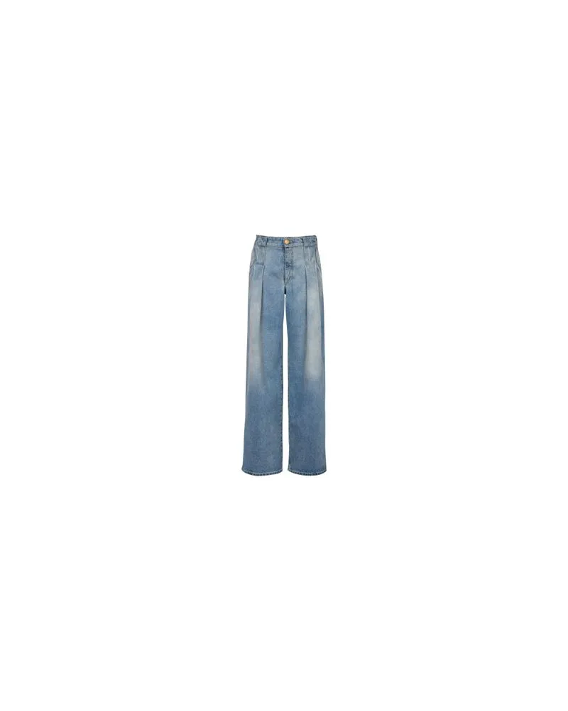 Balmain Jeans mit Bundfalten Blue